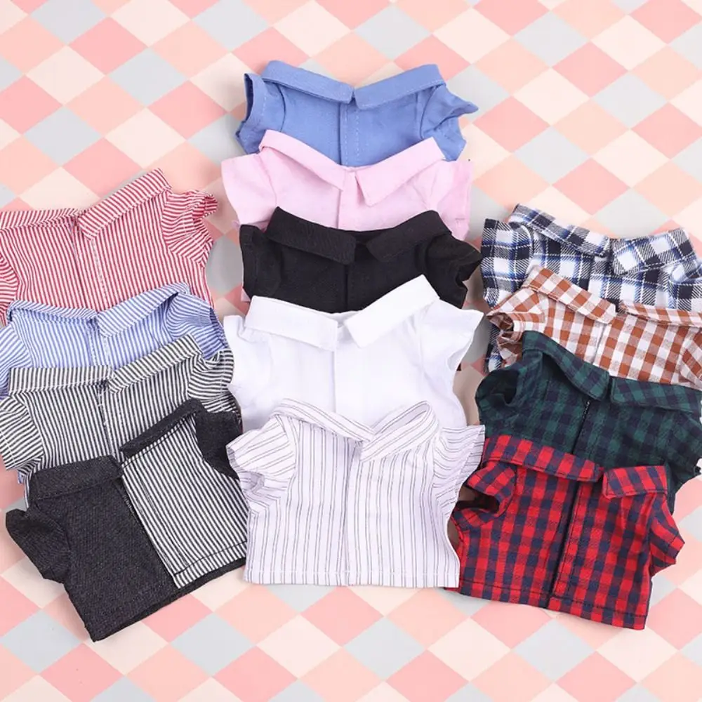 Одежда для кукол из хлопка, 15/20 см, модные топы, отворот, Однотонная рубашка, полосатая сетчатая блузка для кукол EXO Idol, плюшевые игрушки, одежда
Одежда для кукол из хлопка, 15/20 см, модные топы, отворот, Однотонная рубашка, полосатая сетчатая блузка для кукол EXO Idol, плюшевые игрушки, одежда