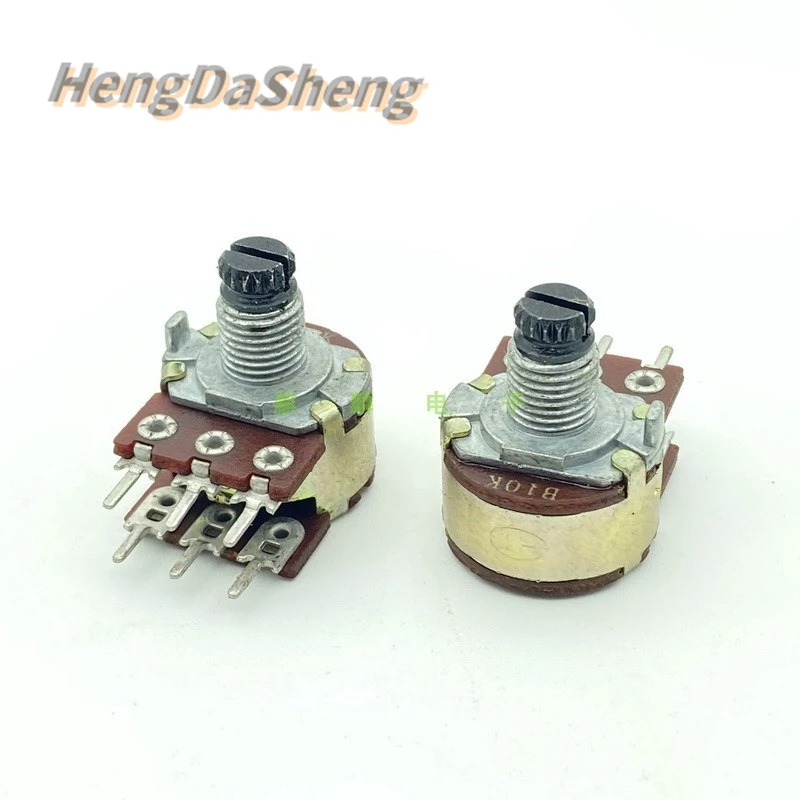 

5Pcs/Lot 16 Type B10K 6 Pin With Center Positioning Speaker Power Amplifier Sound Volume Potentiometer Shaft Length 10mm