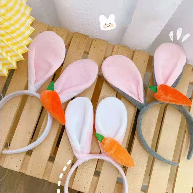 

Kawaii Rabbit Ears Rabbit Headband Ears Plush Headband Headwears Anime Bunny Hairpin Cosplay Girls Hair Accessories