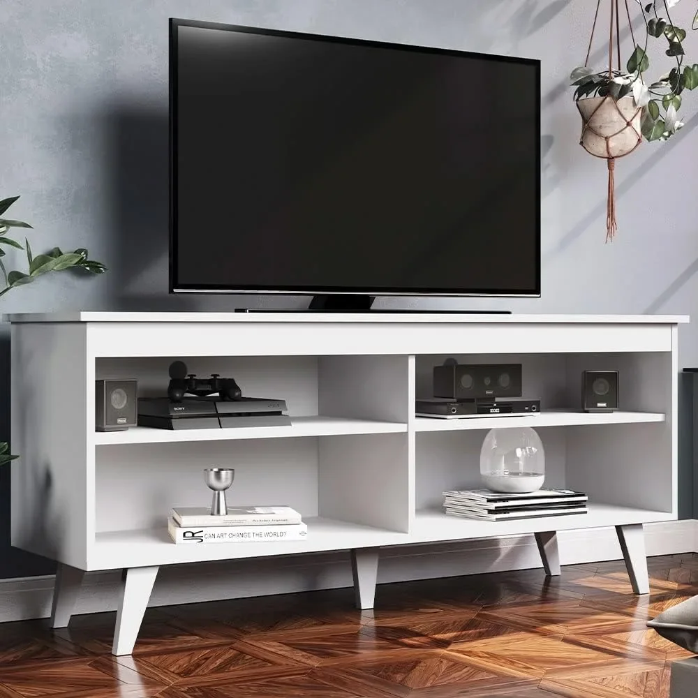 

Телевизионный стол для телевизоров до 55 дюймов, телевизионная подставка, мебель для гостиной, деревянный 23 ''H X 15'' D X 53 ''L, бесплатная доставка