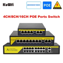 KuWFi 48V 4/8/16 Ports POE Switch Ethernet 10/100Mbps IEEE 802.3 AF/AT for IP Camera/CCTV Security Camera System/Wireless AP
KuWFi 48V 4/8/16 Ports POE Switch Ethernet 10/100Mbps IEEE 802.3 AF/AT for IP Camera/CCTV Security Camera System/Wireless AP