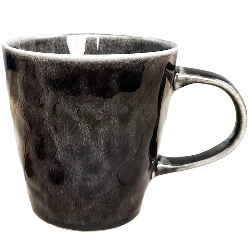 

European Ceramic Coffee Mug Creative Kiln Change Glaze Retro Breakfast Milk Mug Large Capacity Simple Hand-painted Office Teacup