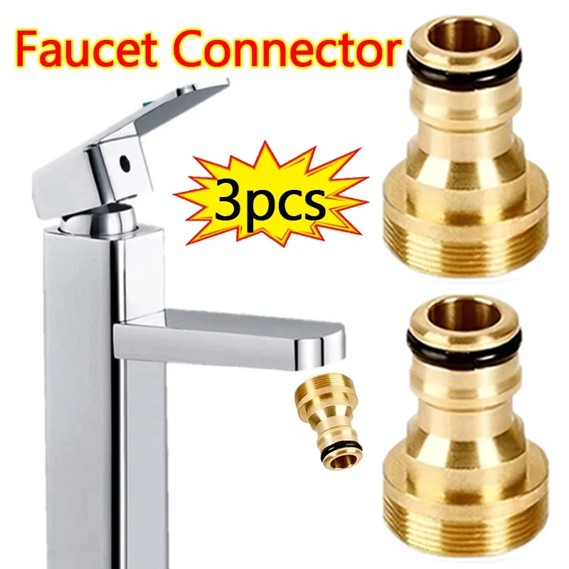 1/3Pcs Brass Hose Faucet Connector Universal Bathroom Washing Machine Connector Garden Watering Irrigation Hose Nozzle Adapter
1/3Pcs Brass Hose Faucet Connector Universal Bathroom Washing Machine Connector Garden Watering Irrigation Hose Nozzle Adapter