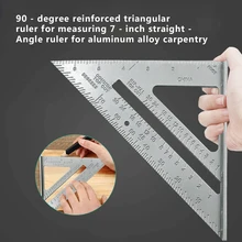 90 Degree Measuring Ruler Aluminum Alloy Carpenter Woodworking 7 Inches Square Layout Tool 7 Inches Square Ruler
90 Degree Measuring Ruler Aluminum Alloy Carpenter Woodworking 7 Inches Square Layout Tool 7 Inches Square Ruler