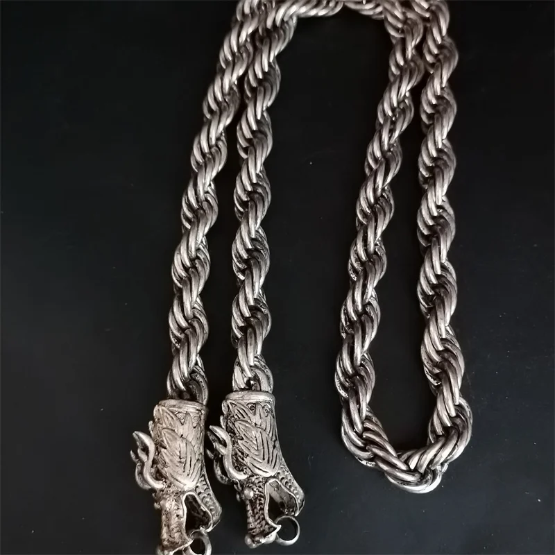 Maichuang/Tibetan Silver Lucky Dragon Head Fashion Necklace Personality Jewelry Exquisite Workmanship Men And Women Couple Gift
Maichuang/Tibetan Silver Lucky Dragon Head Fashion Necklace Personality Jewelry Exquisite Workmanship Men And Women Couple Gift