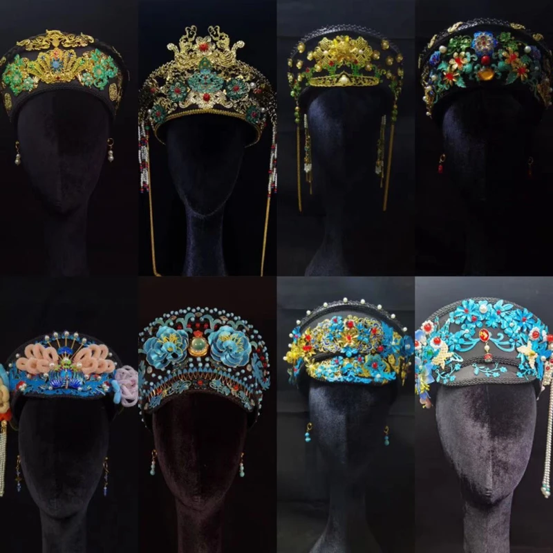 

Hair Accessories Women's Custom Qing Dynasty Ancient Court Style Retro Handmade Exquisite Fashion Studio Performance Headdress