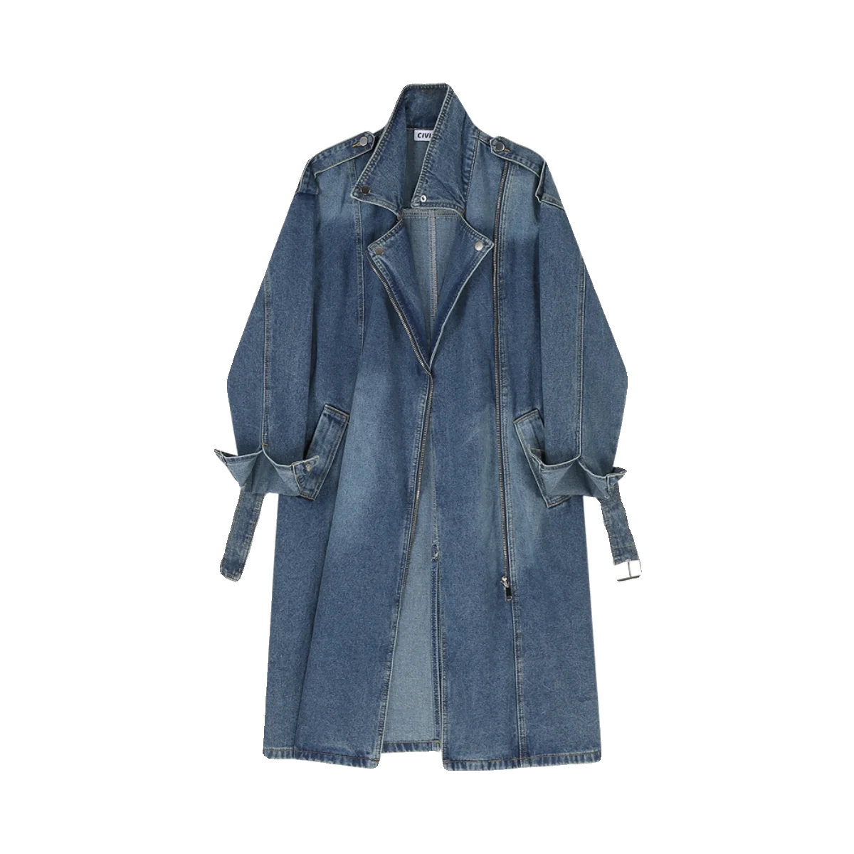 SuperAen High-quality Retro Denim Trench Coat Women's Spring and Autumn New Lace-up Waist Slim Long Coat
SuperAen High-quality Retro Denim Trench Coat Women's Spring and Autumn New Lace-up Waist Slim Long Coat