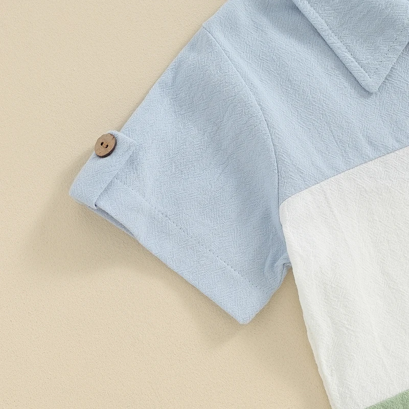 Toddler Baby Boy Outfit Short Sleeve Lapel Contrast Color Tops Solid Color Shorts Sets Summer Clothes
Toddler Baby Boy Outfit Short Sleeve Lapel Contrast Color Tops Solid Color Shorts Sets Summer Clothes