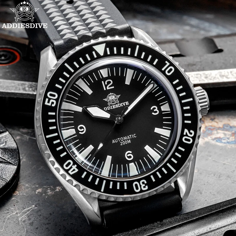 

ADDIESDIVE 40mm Diver Men’s Watch NH35 Automatic BGW9 Luminous Lucury Sapphire Glass Ceramic Bezel 200m Diving Wristwatch New