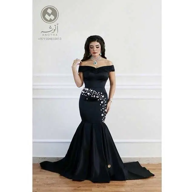 Hot Fashion robe de soiree Off-shoulder Mermaid Black Satin Evening prom Gown Free Shipping 2018 mother of the bride dresses
Hot Fashion robe de soiree Off-shoulder Mermaid Black Satin Evening prom Gown Free Shipping 2018 mother of the bride dresses