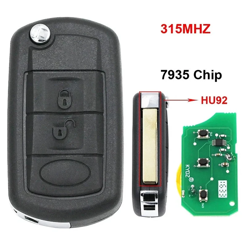 CN004007 послепродажный складной ключ с 3 кнопками для Land Rover Range Rover Vogue дистанционное управление 315 МГц PCF7935 чип Uncut HU92 Blade
CN004007 послепродажный складной ключ с 3 кнопками для Land Rover Range Rover Vogue дистанционное управление 315 МГц PCF7935 чип Uncut HU92 Blade