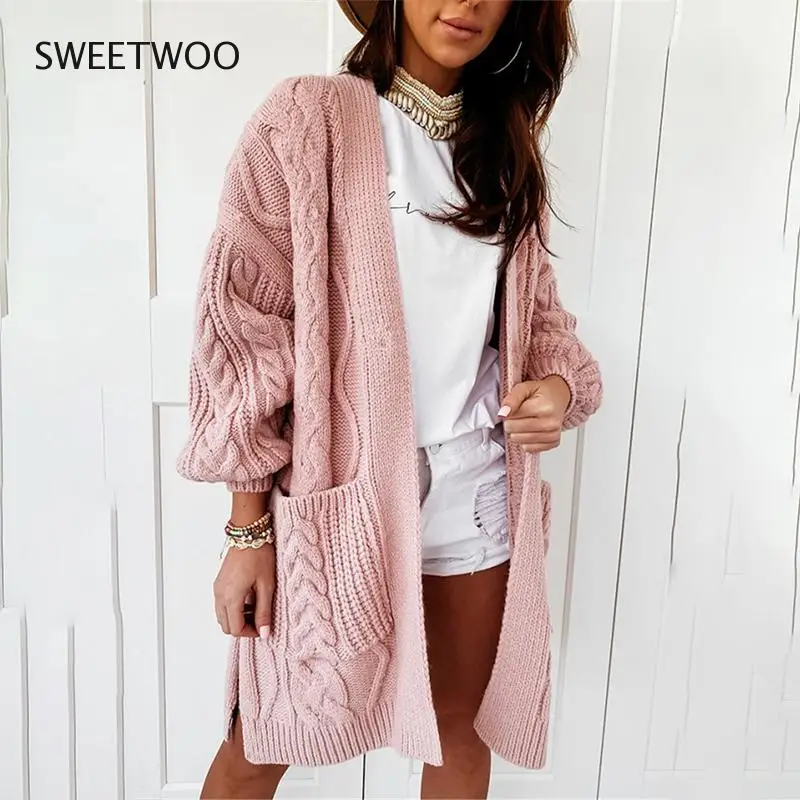 Pocket Long Pink Cardigan Woman Casual Solid Sheep Wool Knit Sweater Outwear Autumn Winter Plain Long Sleeve Elastic Cardigan
Pocket Long Pink Cardigan Woman Casual Solid Sheep Wool Knit Sweater Outwear Autumn Winter Plain Long Sleeve Elastic Cardigan