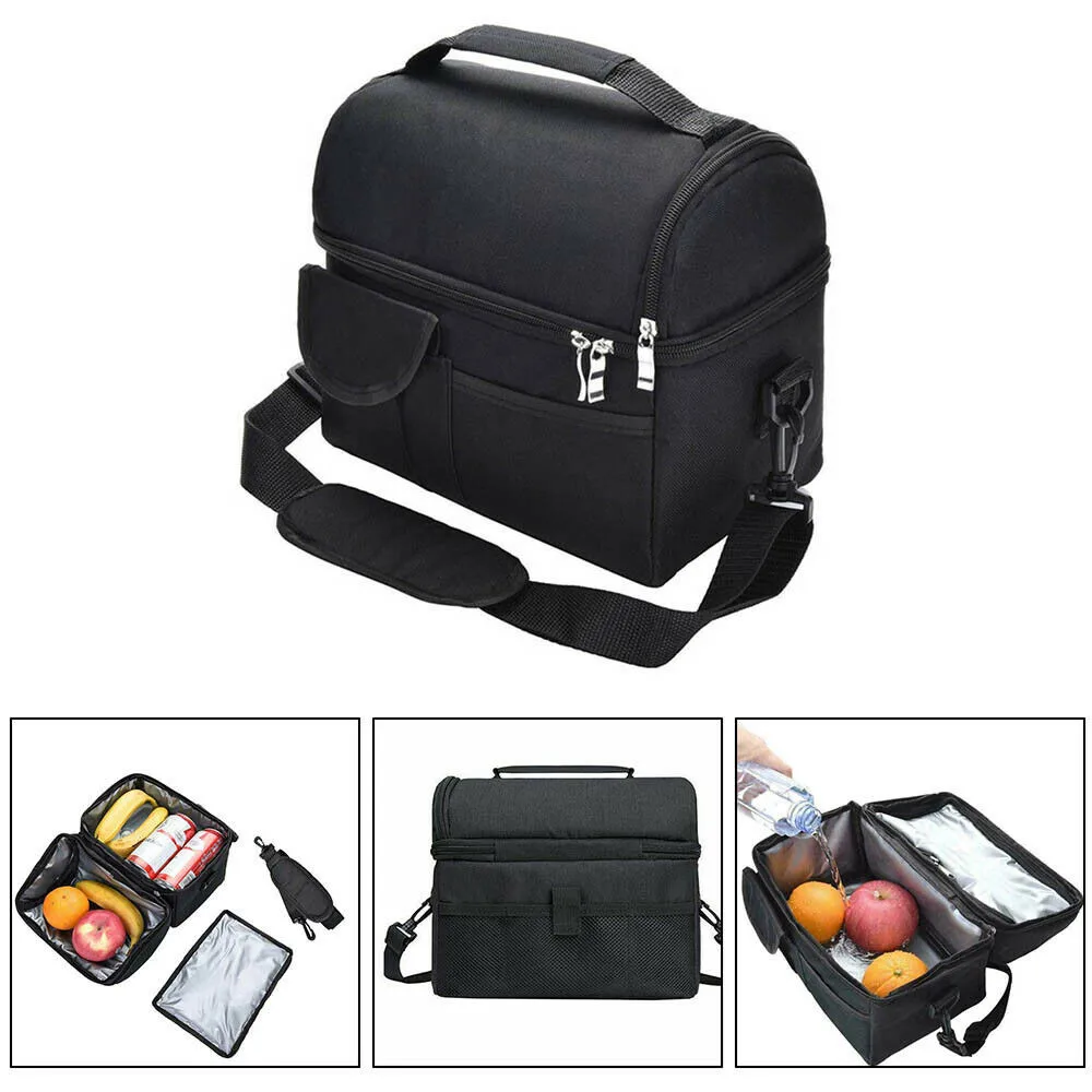 Tableware Lunch Bag Black Large Insulated Thermal Cool Hot Food Tote Box Adult Kids Portable Insulation Home Bento Storage Bag
Tableware Lunch Bag Black Large Insulated Thermal Cool Hot Food Tote Box Adult Kids Portable Insulation Home Bento Storage Bag