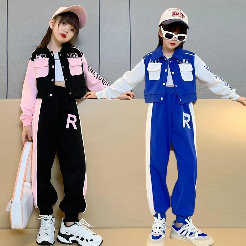 Fashion Girls Clothing Sets 2023 New Kids Sportswear 2Pcs Autumn Baseball Jackets+Pants Korean Style Teens Girls Tracksuit 2Pcs 
Fashion Girls Clothing Sets 2023 New Kids Sportswear 2Pcs Autumn Baseball Jackets+Pants Korean Style Teens Girls Tracksuit 2Pcs