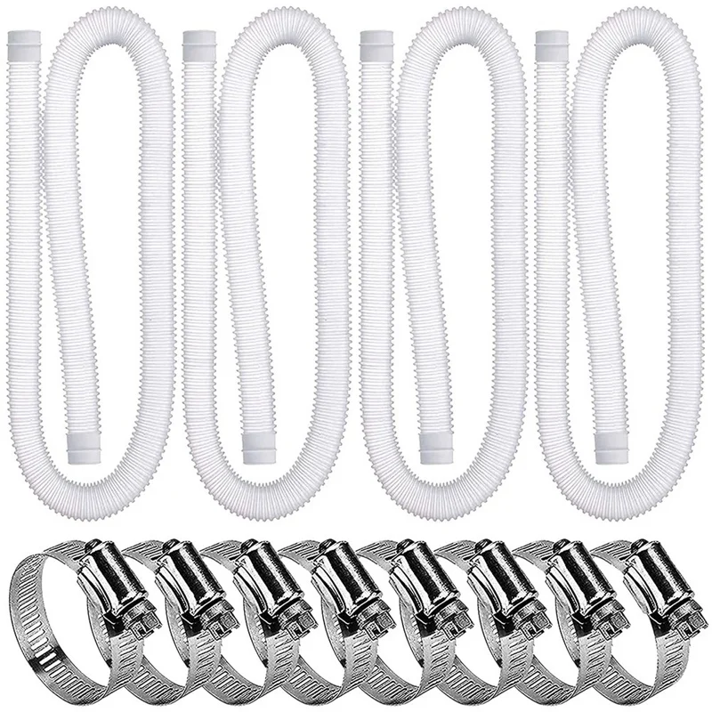 4 Pack Swimming Pool Replacement Hoses,1.25In Diameter Pool Filter Replacement Hoses For Above Ground Pools
4 Pack Swimming Pool Replacement Hoses,1.25In Diameter Pool Filter Replacement Hoses For Above Ground Pools