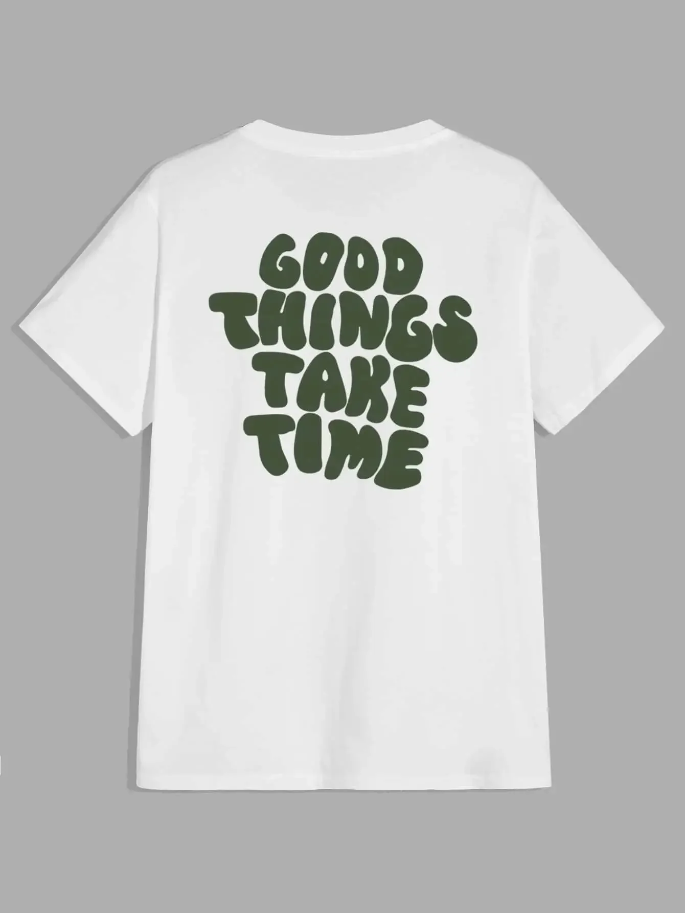 Good things take time Fun alphabet graphics Casual Harajuku Fashion Street Wear summer unisex crew neck short sleeve T-shirt
Good things take time Fun alphabet graphics Casual Harajuku Fashion Street Wear summer unisex crew neck short sleeve T-shirt
