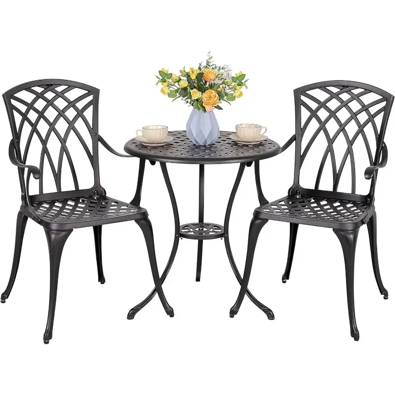 NUU GARDEN Patio Bistro Sets, 3 Piece Cast Aluminum Bistro Table and Chairs Set, with Umbrella Hole, for Patio Backyard
NUU GARDEN Patio Bistro Sets, 3 Piece Cast Aluminum Bistro Table and Chairs Set, with Umbrella Hole, for Patio Backyard