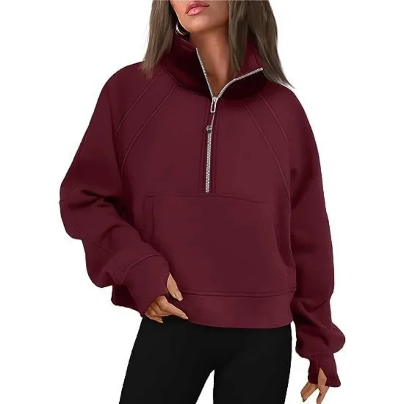 Women Half Zip Short Standing Neck Plush Sweater Hoodie Sweatshirts Autumn Winter Hoodies Oversize Pullover Street Sweatshirt
Women Half Zip Short Standing Neck Plush Sweater Hoodie Sweatshirts Autumn Winter Hoodies Oversize Pullover Street Sweatshirt
