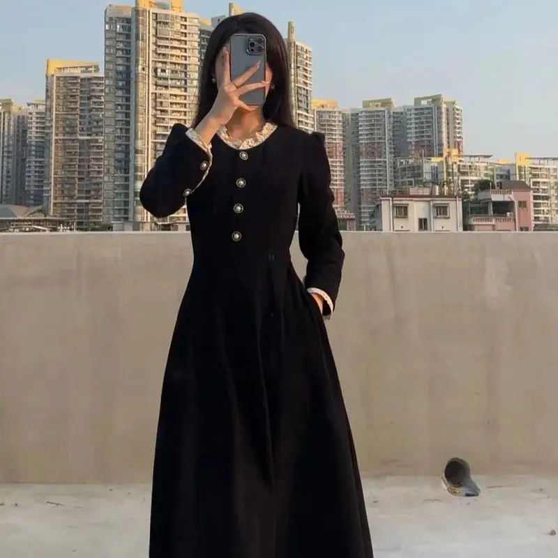 Black Dresses Women Collar Pure Minimalist French Basics Elegant High Street Aesthetics Vintage Vestidos Trendy Lady Chic V242
Black Dresses Women Collar Pure Minimalist French Basics Elegant High Street Aesthetics Vintage Vestidos Trendy Lady Chic V242