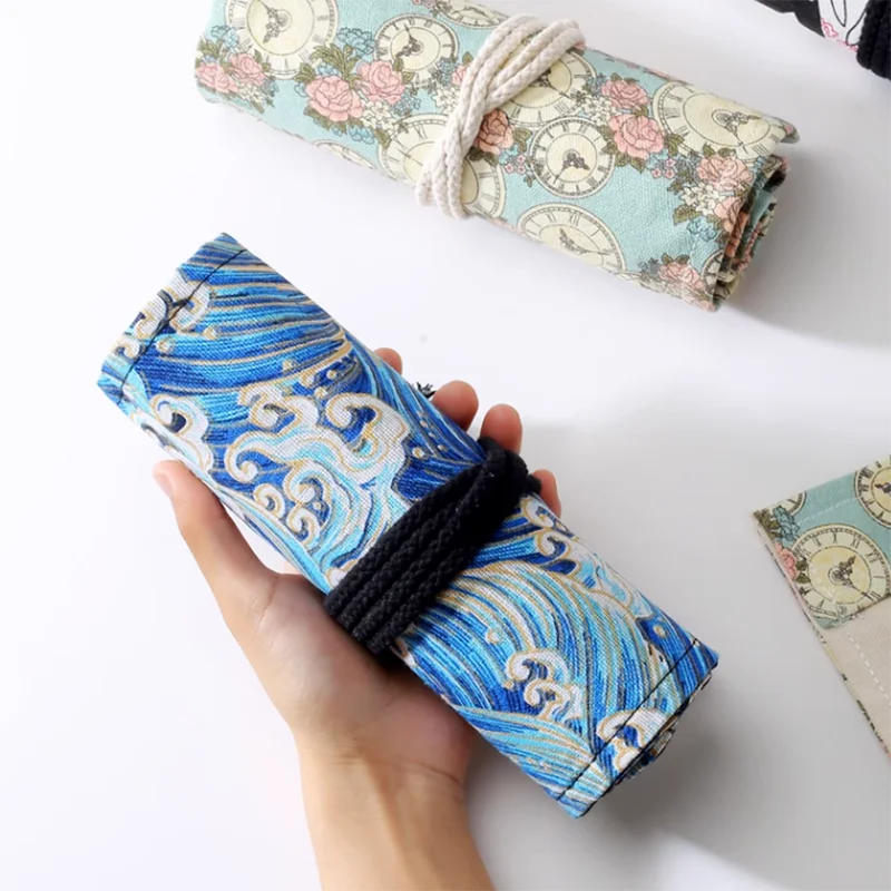 12/24/36/48 Holes Canvas Roll Pencil Case Cosmetic Brushes Pencils Storage Bags Pencil Pouch Korean Stationery School Supplies
12/24/36/48 Holes Canvas Roll Pencil Case Cosmetic Brushes Pencils Storage Bags Pencil Pouch Korean Stationery School Supplies
