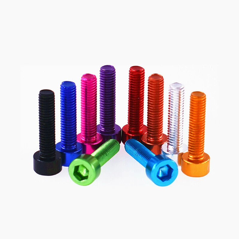 M5 M6 Hex Hexagon Socket Cap Head Machine Screw Bolts Colourful Aluminum Alloy 7075 Allen Screw Length 6-40mm
M5 M6 Hex Hexagon Socket Cap Head Machine Screw Bolts Colourful Aluminum Alloy 7075 Allen Screw Length 6-40mm