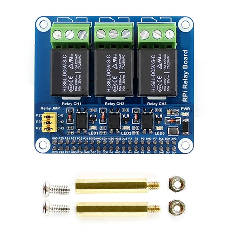 

1 Piece 3 Channel Relay Extention Board Blue PCB With Optocoupler Isolation For Raspberry Pi 5 4B 3B+ 3B Zero 2W