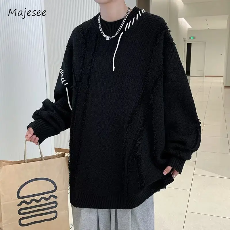 Winter Sweaters Men Frayed Slouchy Couple All-match Stylish Knitwear Personality Simple Daily Warm Gentle Leisure Unisex
Winter Sweaters Men Frayed Slouchy Couple All-match Stylish Knitwear Personality Simple Daily Warm Gentle Leisure Unisex