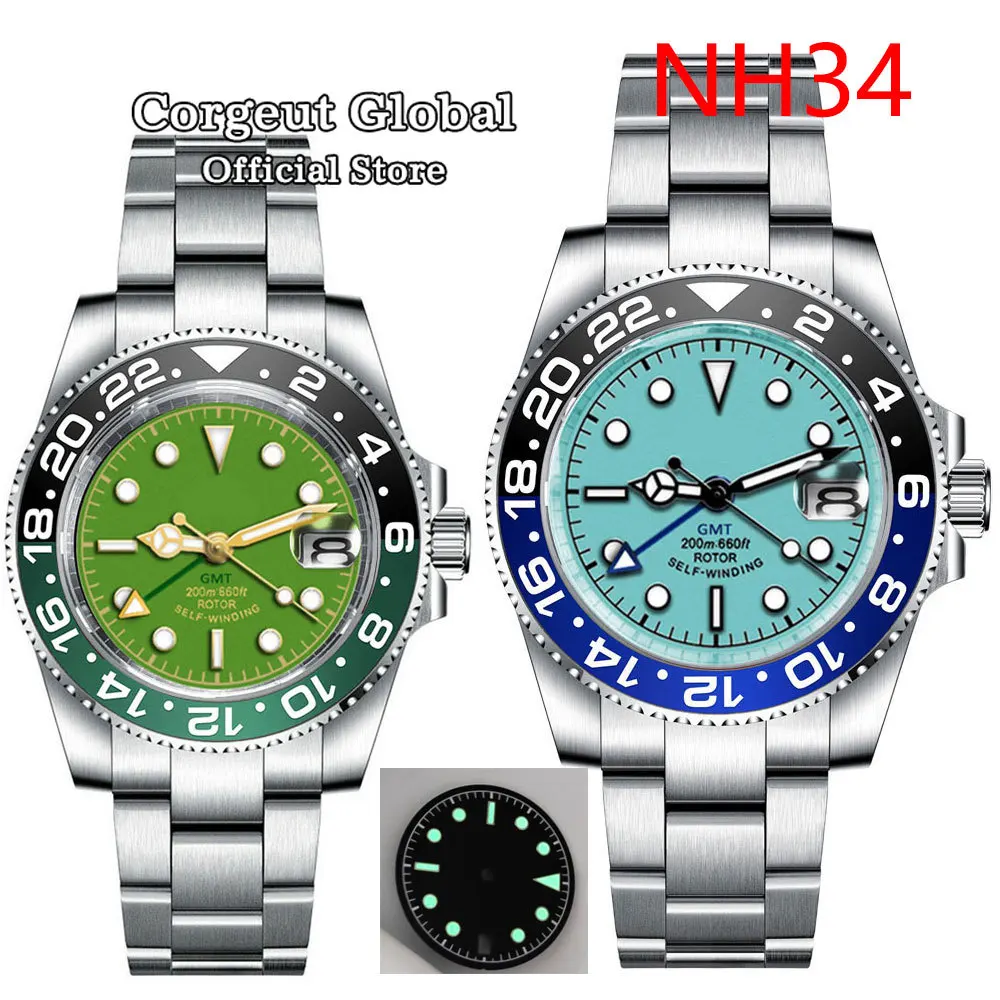 CORGEUT 40mm NH34 Movement Automatic Watch For Men GMT Function White Dial Sapphire Crystal Auto Date Oyster Bracelet
CORGEUT 40mm NH34 Movement Automatic Watch For Men GMT Function White Dial Sapphire Crystal Auto Date Oyster Bracelet