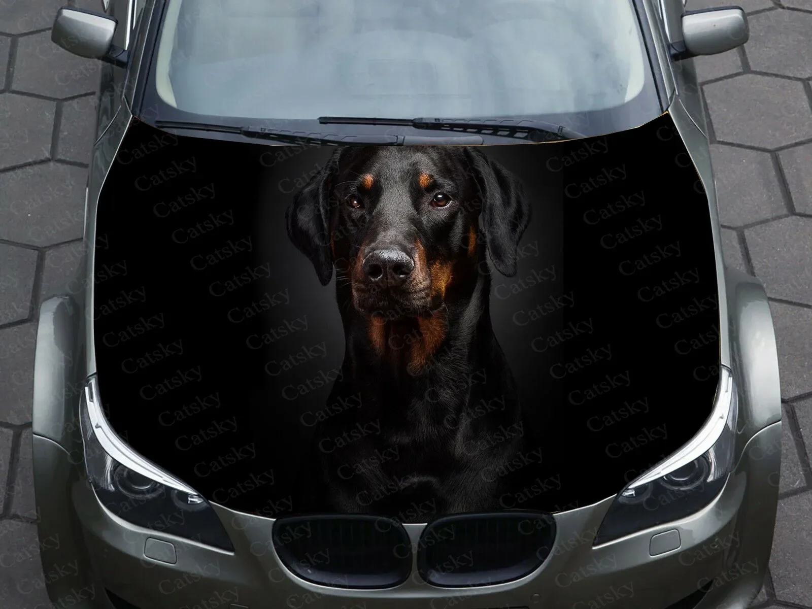 

Dachshund Doberman dog Car Decal Graphics vinyl sticker Cover Pattern Packaging custom DIY design hood engine Decal Stickers