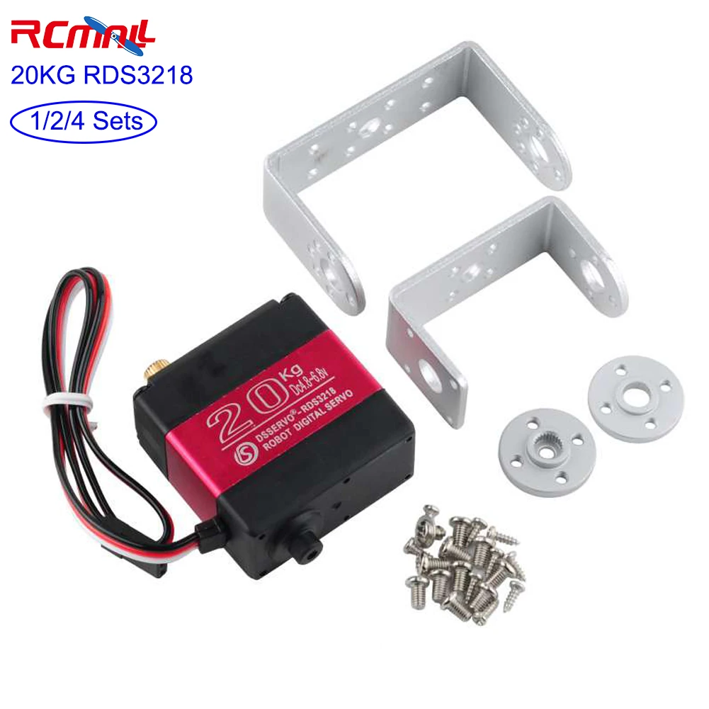 RCmall 20KG RDS3218 Digital Servo Dual Shaft 270 Degree with Metal Bracket Water Resistant for RC Toys Robots Cars
RCmall 20KG RDS3218 Digital Servo Dual Shaft 270 Degree with Metal Bracket Water Resistant for RC Toys Robots Cars