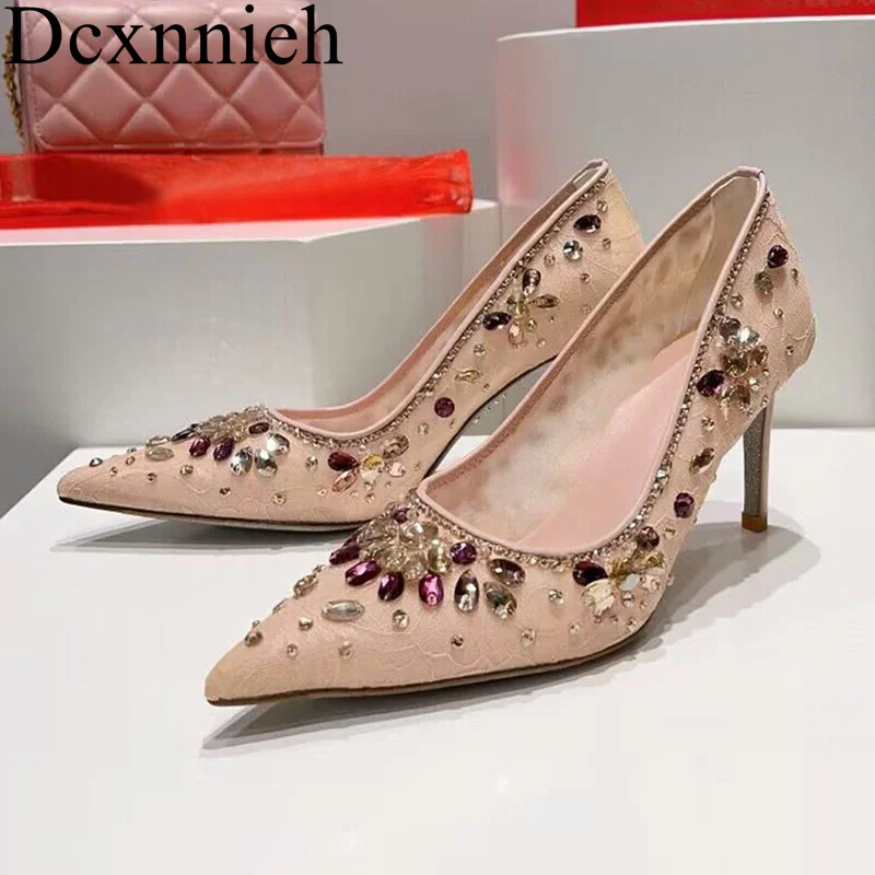 Spring Autumn Lace Women's Thin Heel Pumps Pointed Toe Shiny Rhinestones High Heels Single Shoes Wedding Shoes Bridesmaid Shoes
Spring Autumn Lace Women's Thin Heel Pumps Pointed Toe Shiny Rhinestones High Heels Single Shoes Wedding Shoes Bridesmaid Shoes