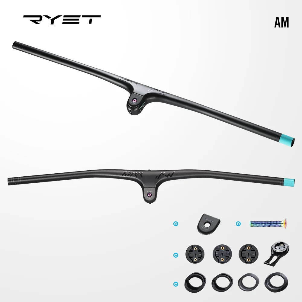 RYET ERGO16 T1000 Carbon MTB Handlebar UD Matte Black Integrated Bicycle Handlebar With Spacers For Mountain Cycling Accessories
RYET ERGO16 T1000 Carbon MTB Handlebar UD Matte Black Integrated Bicycle Handlebar With Spacers For Mountain Cycling Accessories