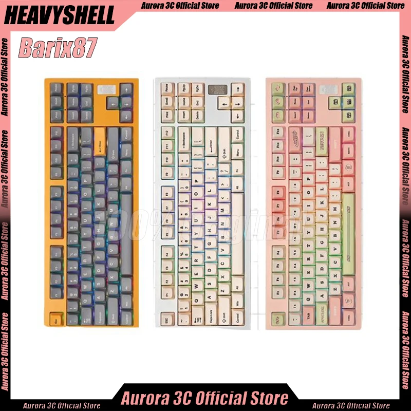 HEAVYSHELL Barix87 Mechanical Keyboard Gasket Wireled Keyboards 87Keys USB Type c Hot-Swap Aluminum Custom Gaming Keyboard Gift
HEAVYSHELL Barix87 Mechanical Keyboard Gasket Wireled Keyboards 87Keys USB Type c Hot-Swap Aluminum Custom Gaming Keyboard Gift