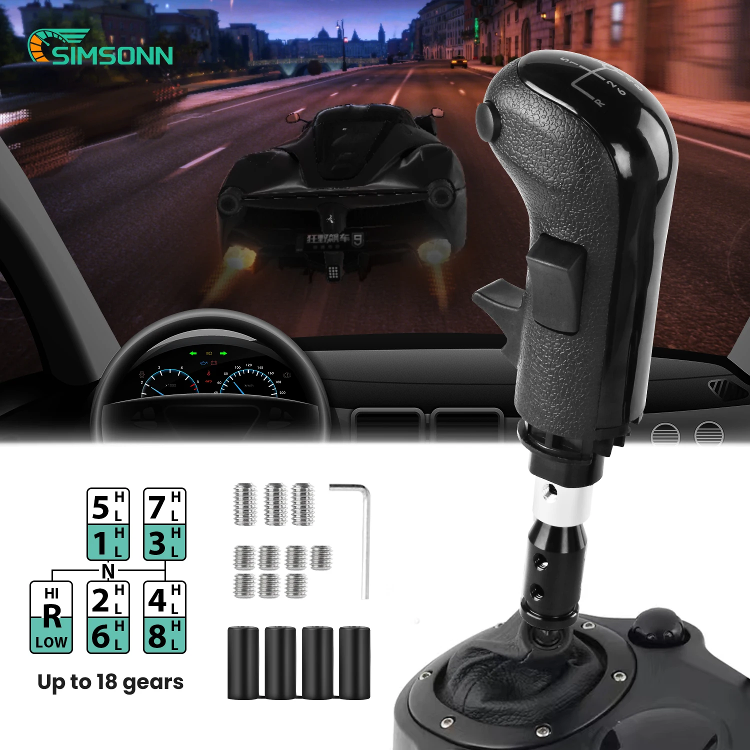 Generic USB Racing Shifter Shift Knob ATS European TruFor Loech G29G923