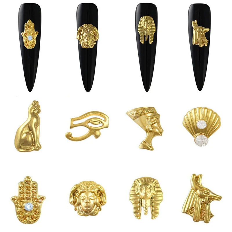 10pcs Pharaoh Design Nails Charms Gold Metal Egyptian Pharaoh Cleopatra Design Nails Art Decoration Jewelry Manicure Accessories
10pcs Pharaoh Design Nails Charms Gold Metal Egyptian Pharaoh Cleopatra Design Nails Art Decoration Jewelry Manicure Accessories