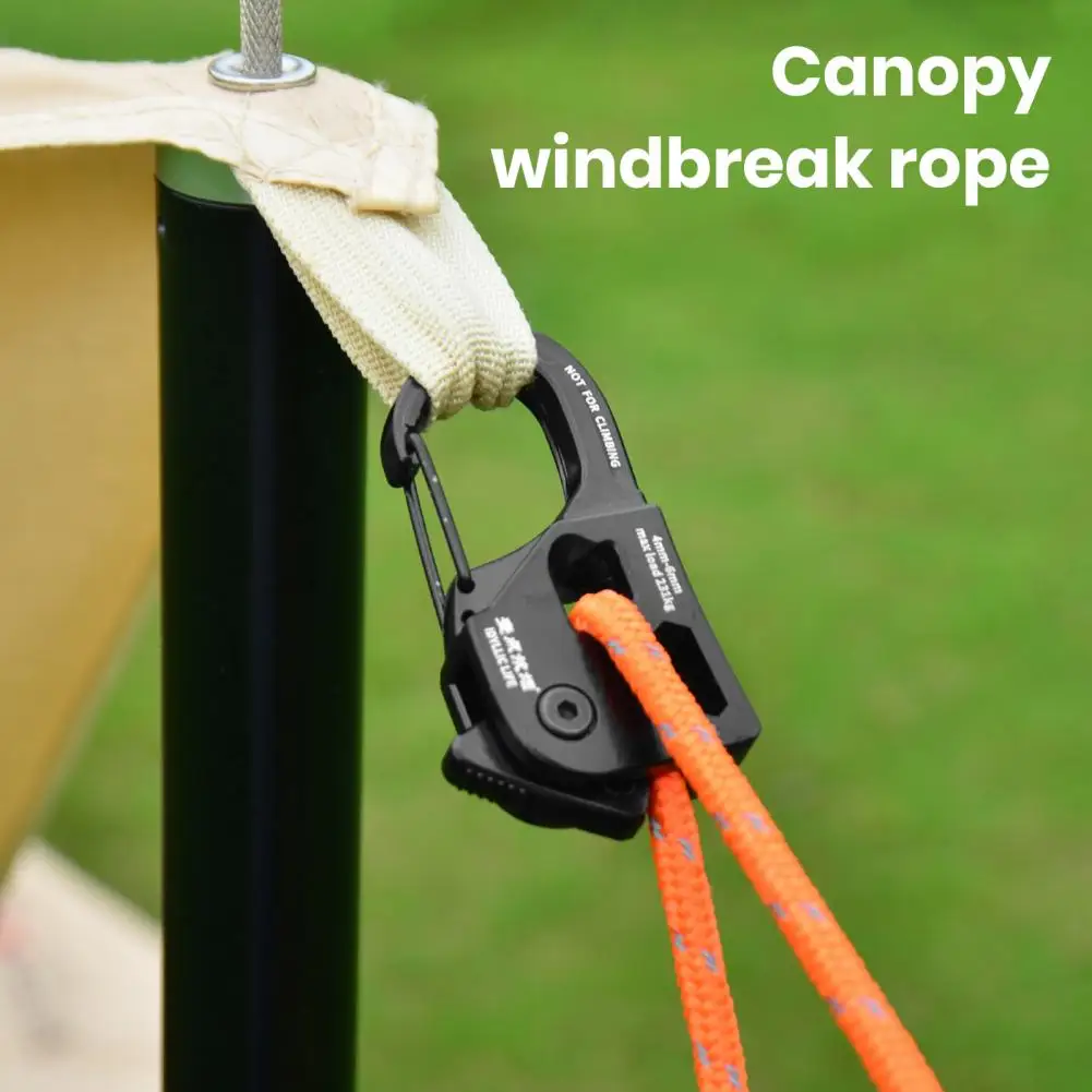 

Camping Accessories Aluminum Alloy Tent Rope Tensioner Lightweight Portable Cord Adjuster for Strong Load-bearing Durability