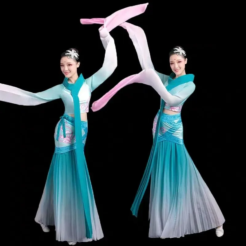 Classical Water Sleeve Dacne Clothing Traditional Yangko Costume Chinese Style Hanfu Dance Costume National Fan Dance Outfit
Classical Water Sleeve Dacne Clothing Traditional Yangko Costume Chinese Style Hanfu Dance Costume National Fan Dance Outfit