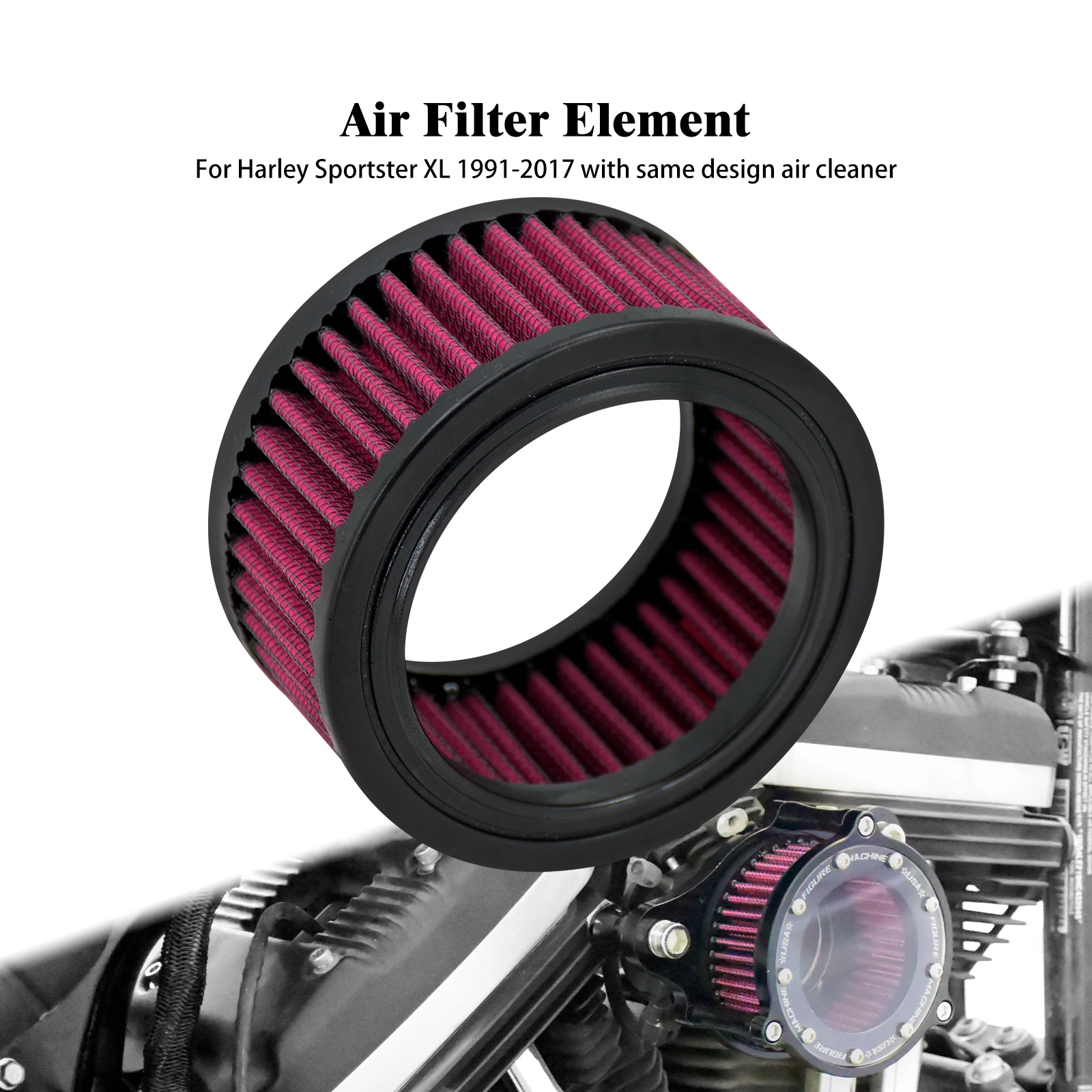 Motorcycle Air Cleaner Element Replacement Air Filter Red For Harley Sportster XL 883 1200 72 48 Iron XL883N Forty Eight 1991-17
Motorcycle Air Cleaner Element Replacement Air Filter Red For Harley Sportster XL 883 1200 72 48 Iron XL883N Forty Eight 1991-17