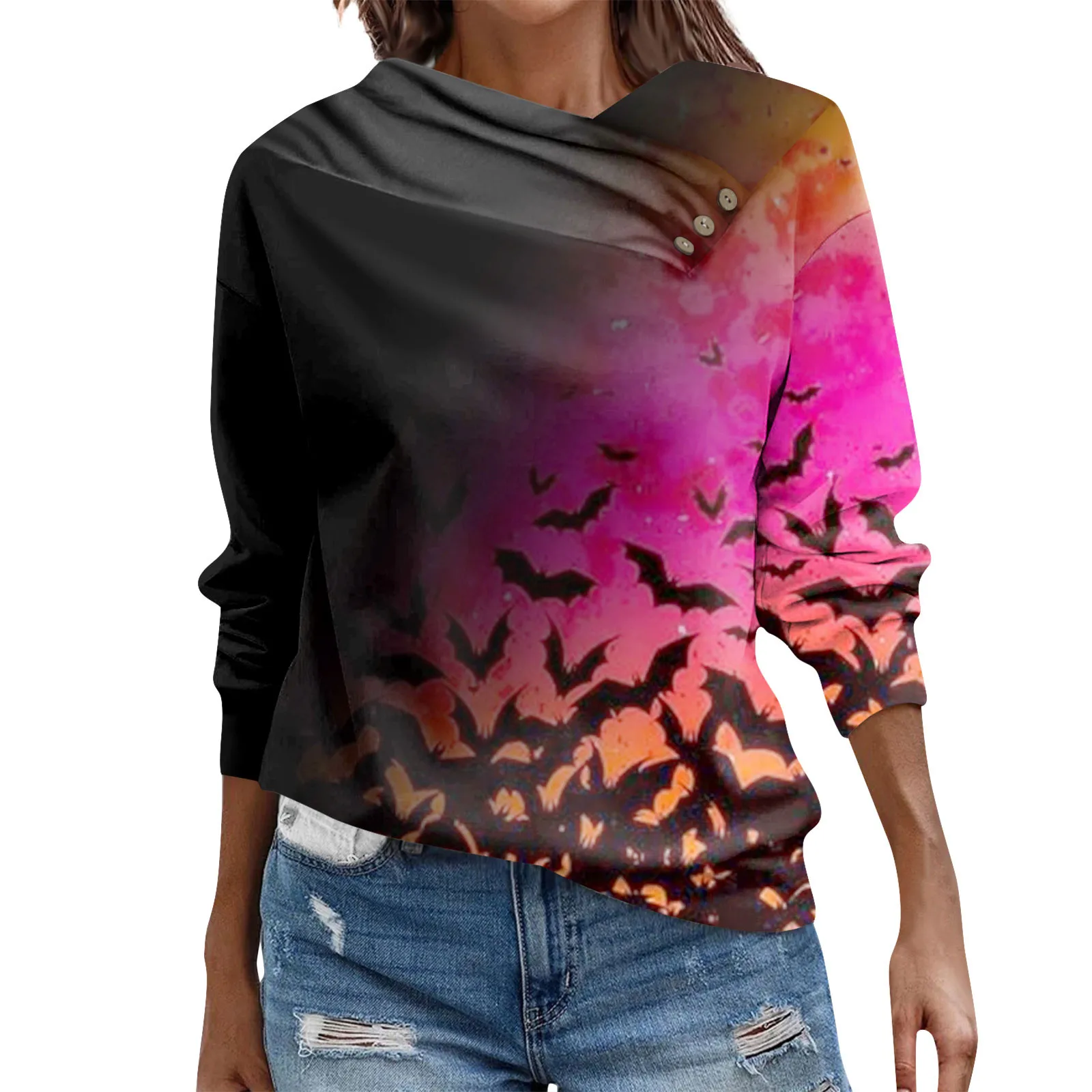 Hoodies For Women Oversized Sweatshirts Halloween Printing Fleece Casual Long Sleeve The Collar Of The Sweatshirt Autumn
Hoodies For Women Oversized Sweatshirts Halloween Printing Fleece Casual Long Sleeve The Collar Of The Sweatshirt Autumn