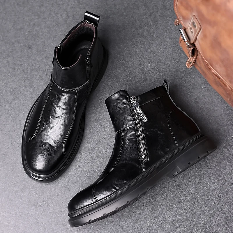 Men's Chelsea Dress Boots Waterproof Leather Casual Shoes Business Work Daily Ankle Boots For Men
Men's Chelsea Dress Boots Waterproof Leather Casual Shoes Business Work Daily Ankle Boots For Men