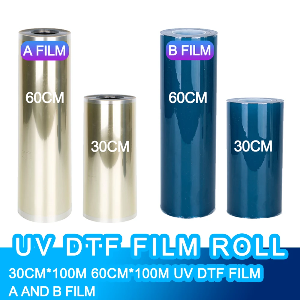 

30CM 60CM Roll to Roll UV DTF Transfer AB Film UV DTF Printer Directly to AB Film Label Sticker for Phone Case Ceramic Mobile