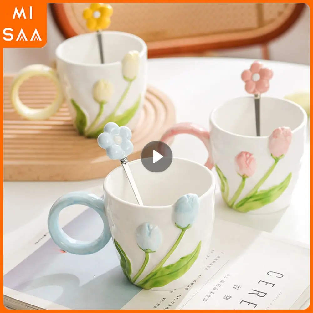 Porcelain Cup Does Not Fade Smooth Durable Easy To Clean Smooth Handle Ceramic Drink Cup Ceramics Mellow Hand Carved Tulip Cup 
Porcelain Cup Does Not Fade Smooth Durable Easy To Clean Smooth Handle Ceramic Drink Cup Ceramics Mellow Hand Carved Tulip Cup
