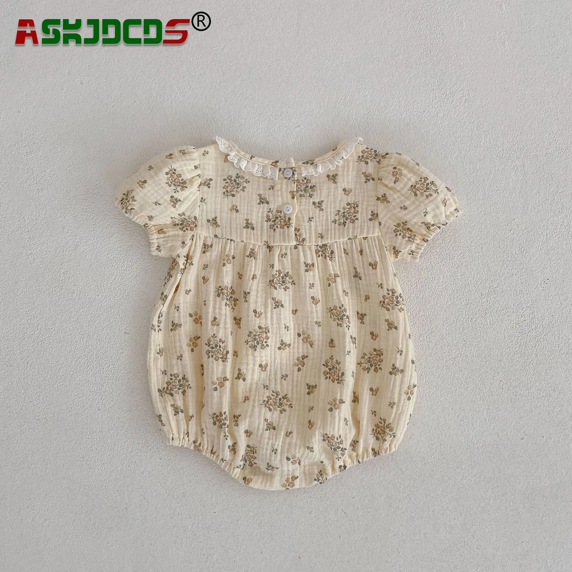 Summer Infant Kids Girls Short Sleeve Ruched Lace Floral Outwear Newborn Baby Pure Cotton Jumpsuits Toddler Bodysuits Round Neck
Summer Infant Kids Girls Short Sleeve Ruched Lace Floral Outwear Newborn Baby Pure Cotton Jumpsuits Toddler Bodysuits Round Neck