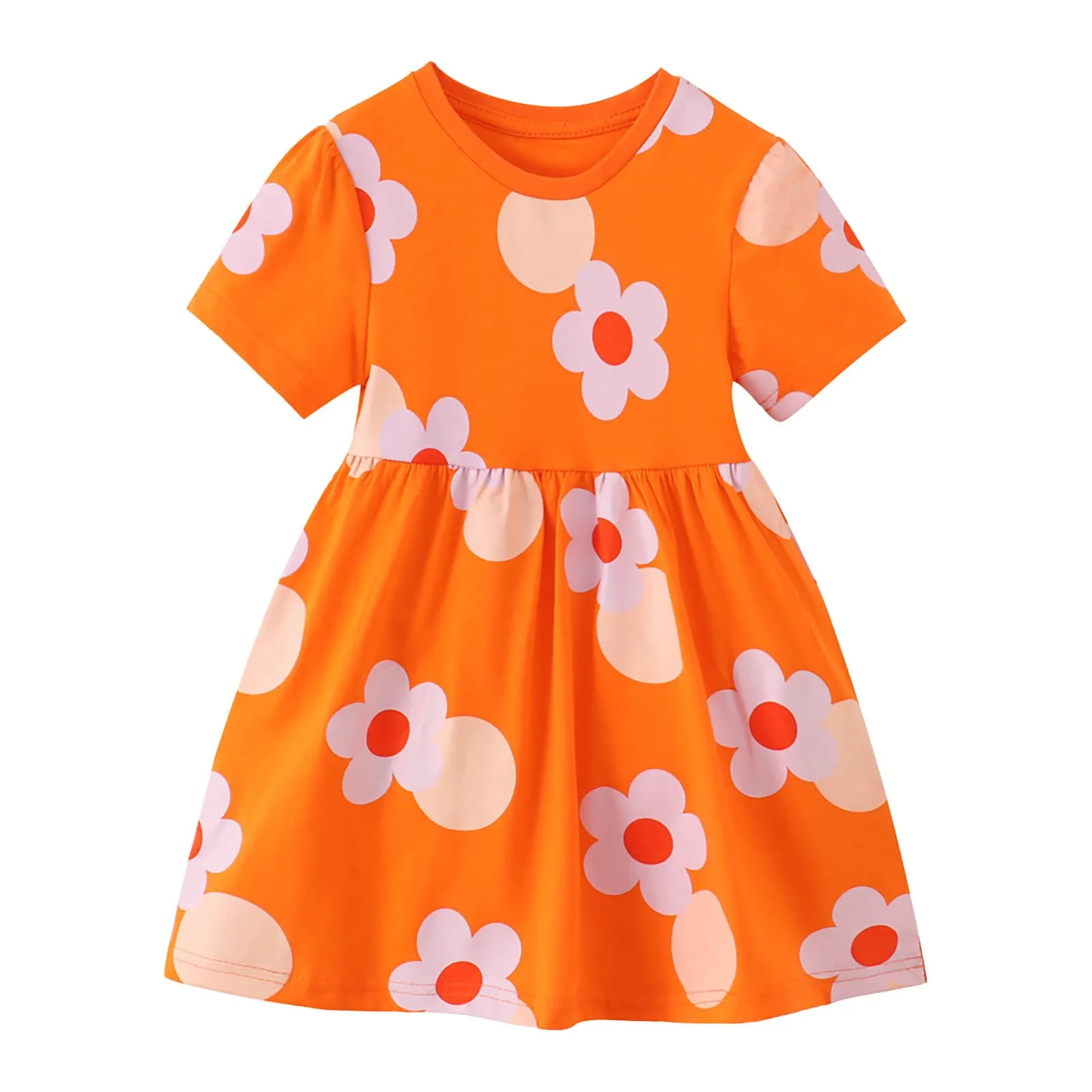 

Повседневное платье для маленьких девочек, детское расклешенное ТРАПЕЦИЕВИДНОЕ ПЛАТЬЕ с цветочным принтом и оборками, женский пляжный праздничный сарафан в стиле бохо, платья