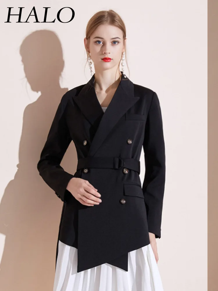 HALO Polo Collar Waist Slim Fit Lace Up Double Breasted Suit Coat For Women 2024 Spring/Summer New Design Fashionable Retro
HALO Polo Collar Waist Slim Fit Lace Up Double Breasted Suit Coat For Women 2024 Spring/Summer New Design Fashionable Retro