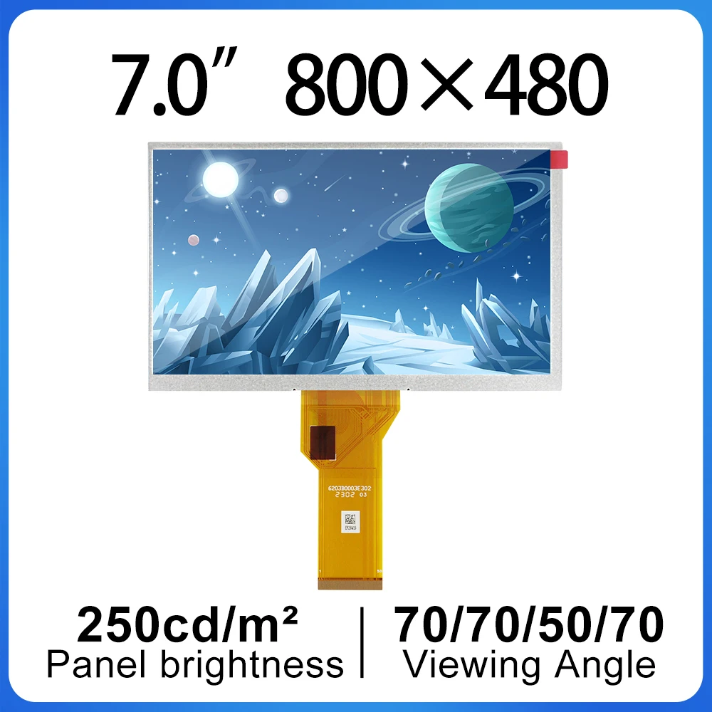 

7 inch lcd display AT070TN92 RGB 50 Pins LCD Panel Displays 800x480 Tablet panel 250 Nits Mini Screen