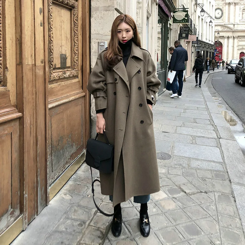 SuperAen Ladies Coffee Retro Woolen Coat Women Winter 2023 New Loose Padded Long Trench Coat
SuperAen Ladies Coffee Retro Woolen Coat Women Winter 2023 New Loose Padded Long Trench Coat