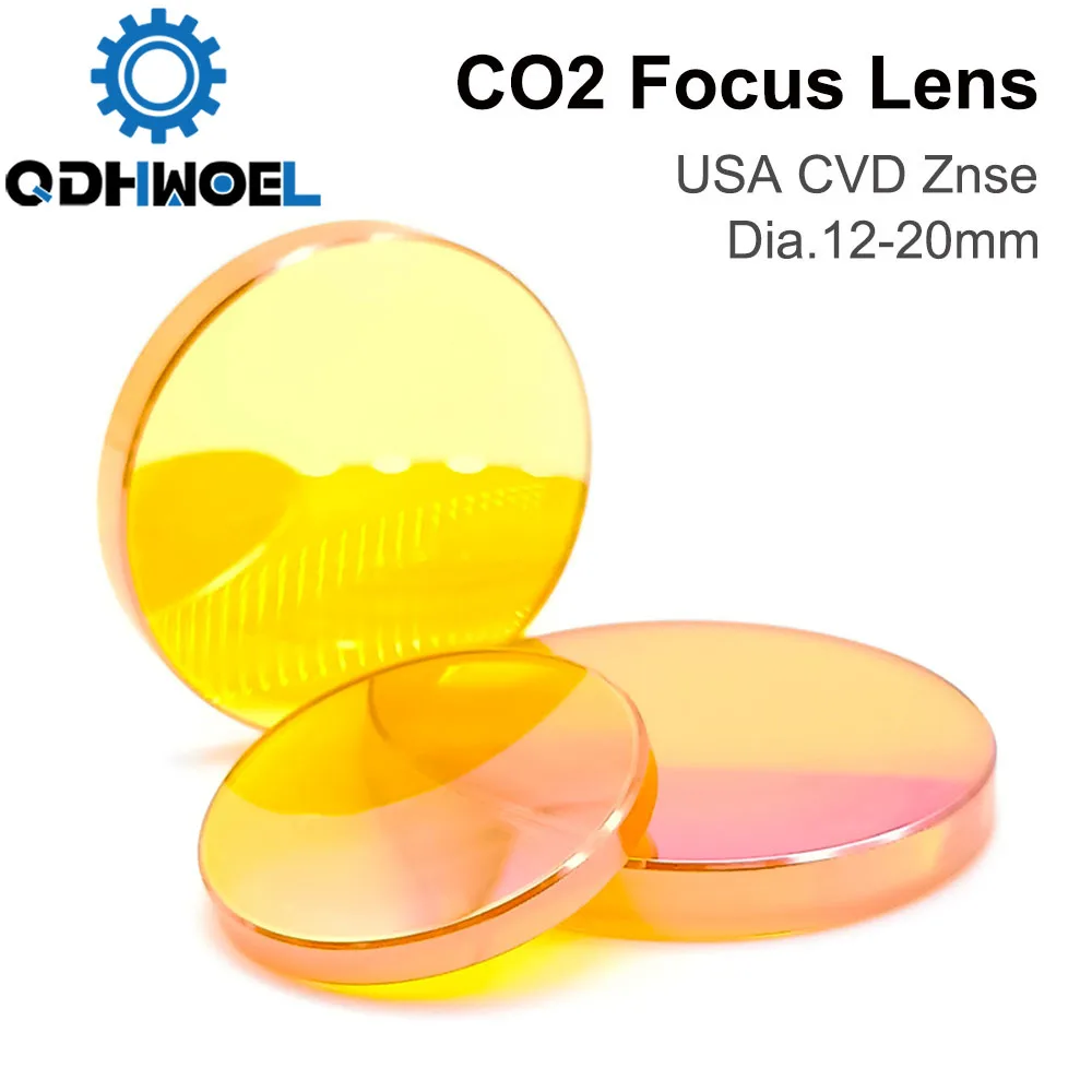 

Laser Focus Lens USA CVD ZnSe DIA 12 15 18 19.05 20 FL 38.1 50.8 63.5 76.2 101.6 127mm for CO2 Laser Engraving Cutting Machine