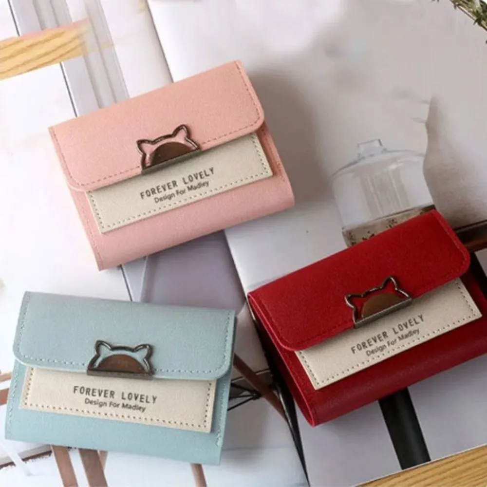 Pu Leather Mini Wallet Durable Square Mini Card Holder Money Bag Three Folding Cute Cat Ear Small Wallet
Pu Leather Mini Wallet Durable Square Mini Card Holder Money Bag Three Folding Cute Cat Ear Small Wallet
