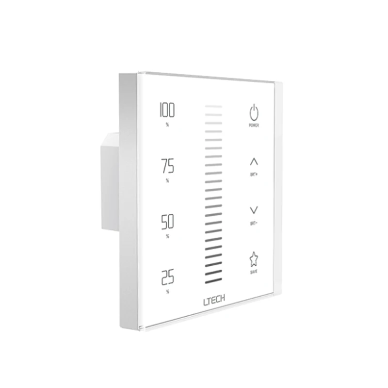 

LTECH New LED Triac Dimmer 100-240V Dimming Wall Touch Panel L-BUS Control System RF 2.4GHz Wireless ELV Dimmer E1S-TD